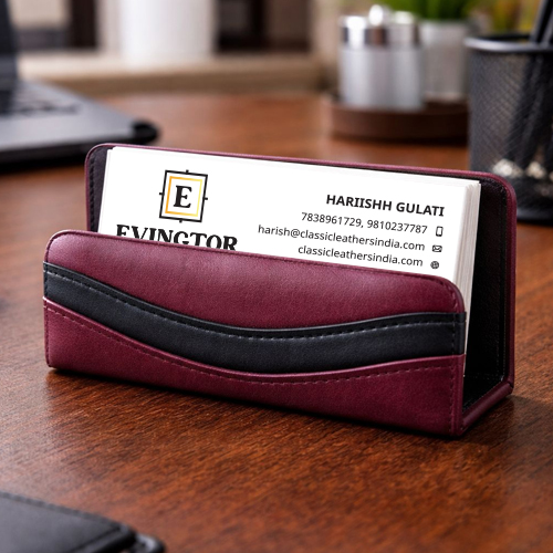 Two Tone Leather Business Card Holder02