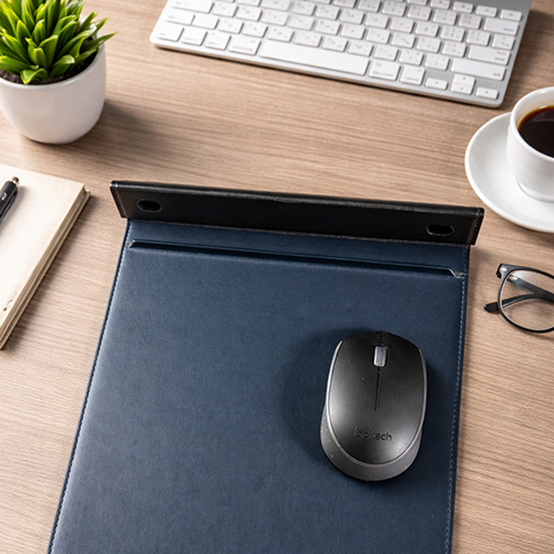 Leather Mouse Pad With Mobile Stand