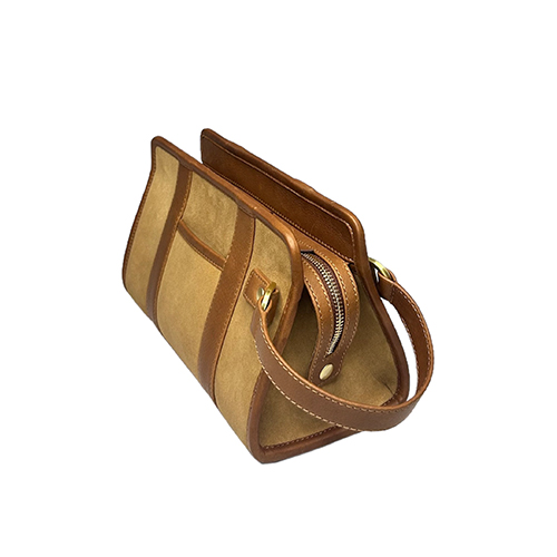 Suede Leather Toiletery Bag