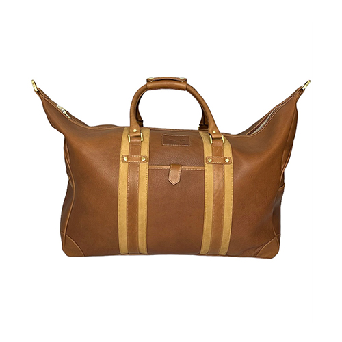 Brown Leather Duffle Bag
