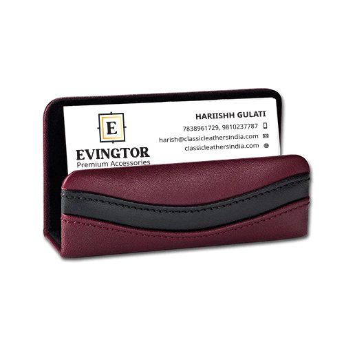 Two Tone Leather Business Card Holder