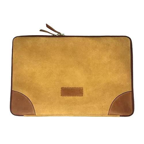 Suede Leather Laptop Sleeve